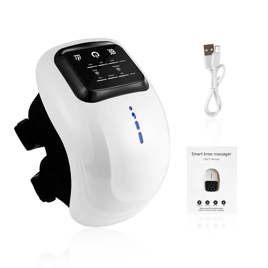 Electric Heating Massage Knee Pad – Wireless Heated Knee Massager with Vibration & Hot Compress Therapy | Intelligent Physiotherapy - Vellévia