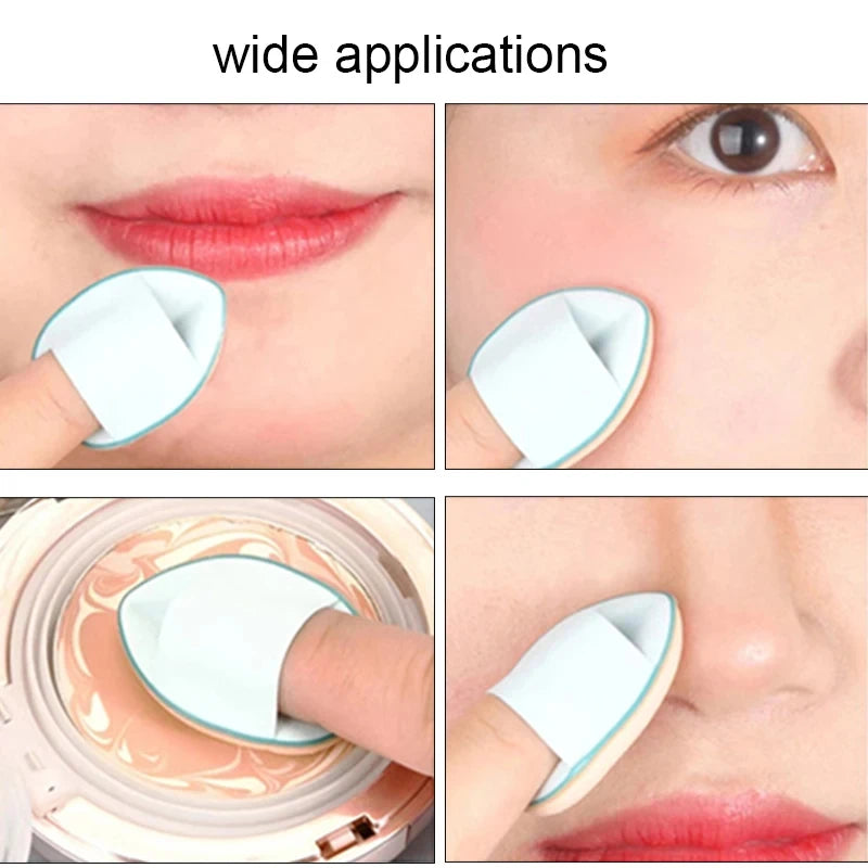 6-Piece Mini Finger Puff Makeup Sponge Set – Air Cushion Foundation and Concealer Applicator - Vellévia