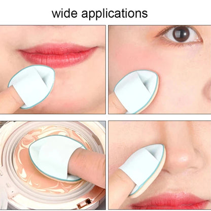 6-Piece Mini Finger Puff Makeup Sponge Set – Air Cushion Foundation and Concealer Applicator - Vellévia