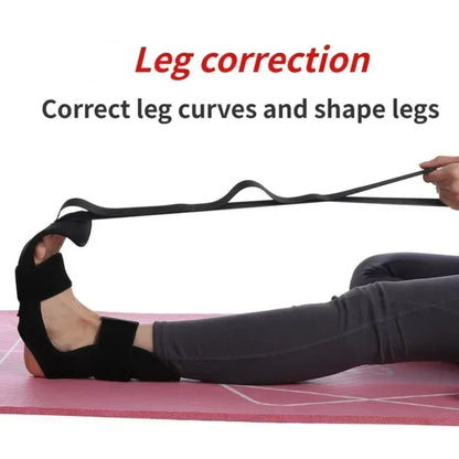 Yoga Leg Stretching Strap with 6 Loops – Flexibility & Foot Stretch Band for Fitness and Rehabilitation - Vellévia
