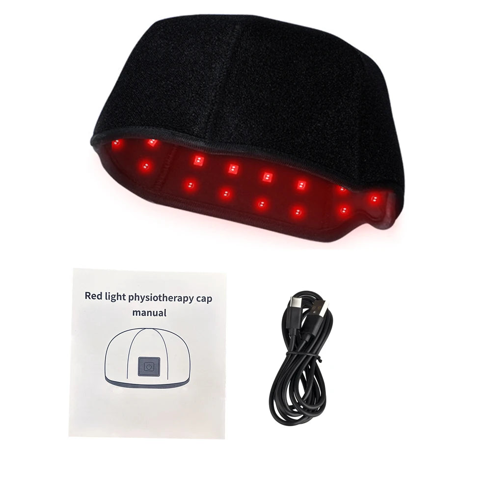 LED Red Light Therapy Hair Growth Cap – 660nm & 850nm Infrared Laser Hat for Hair Regrowth, Stress & Migraine Relief - Vellévia