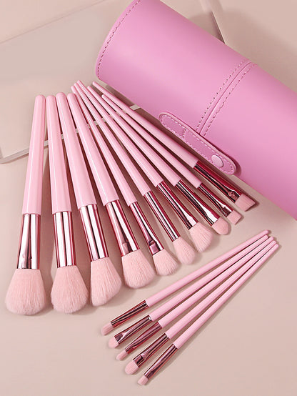 15-Piece Professional Makeup Brush Set with Waterproof Travel Storage Bucket – Soft Facial Brush Kit - Vellévia