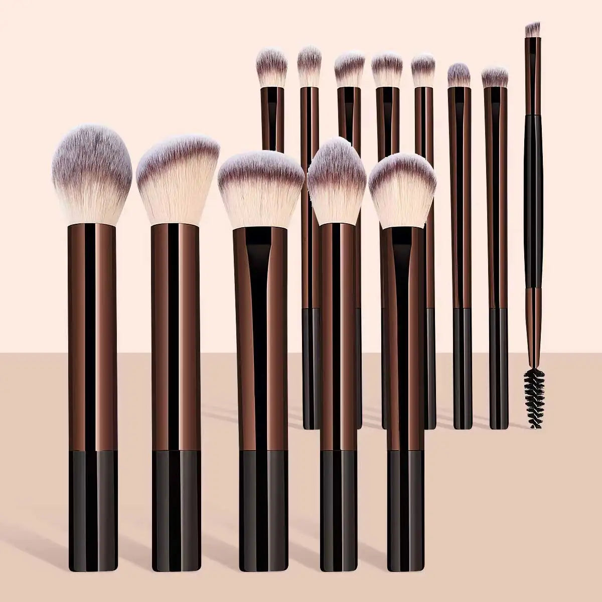 13-Piece Makeup Brush Set – Foundation, Concealer, Powder and Eyeshadow Blending Brushes - Vellévia