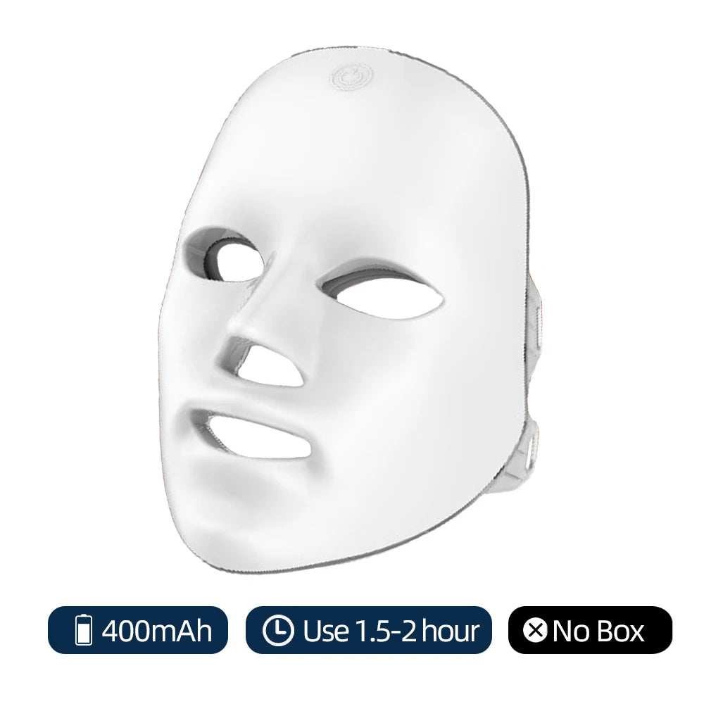 Rechargeable 7 Color LED Facial Mask – Photon Light Therapy Beauty Mask for Home Skincare - Vellévia