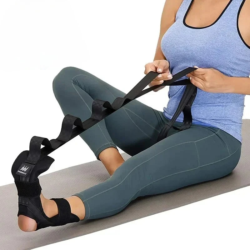 Yoga Leg Stretching Strap with 6 Loops – Flexibility & Foot Stretch Band for Fitness and Rehabilitation - Vellévia