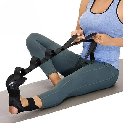 Yoga Leg Stretching Strap with 6 Loops – Flexibility & Foot Stretch Band for Fitness and Rehabilitation - Vellévia