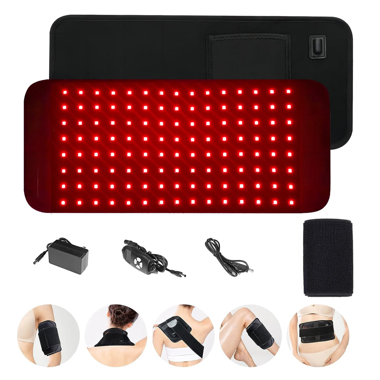 Red Near Infrared Light Therapy Pad 660nm 850nm – Portable LED Wrap for Face and Body - Vellévia