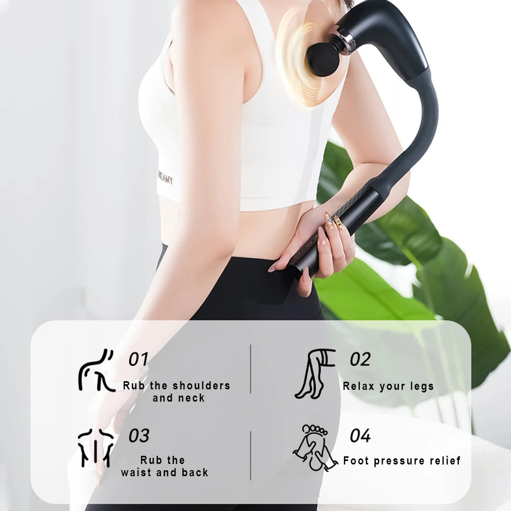 Smart Electric Massage Gun – 9 Speed Handheld Muscle Massager with USB Rechargeable Battery - Vellévia