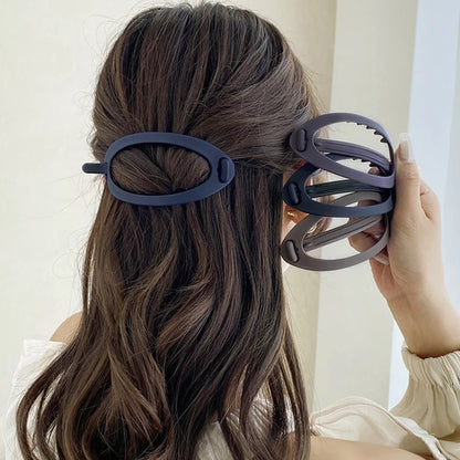 Large Duckbill Hair Clip for Women – Geometric Plastic Top Claw Clamp Hair Accessory - Vellévia