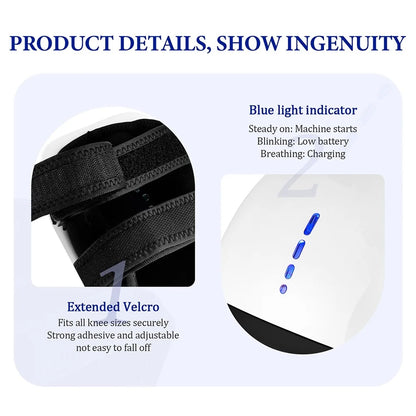 Electric Heating Massage Knee Pad – Wireless Heated Knee Massager with Vibration & Hot Compress Therapy | Intelligent Physiotherapy - Vellévia