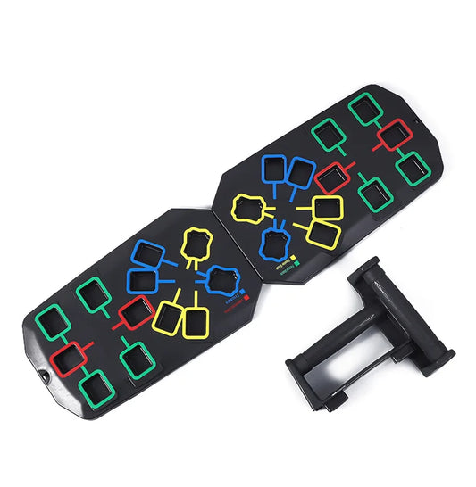 Folding Push Up Board Set – Color-Coded Multifunctional Upper Body Strength Training System - Vellévia